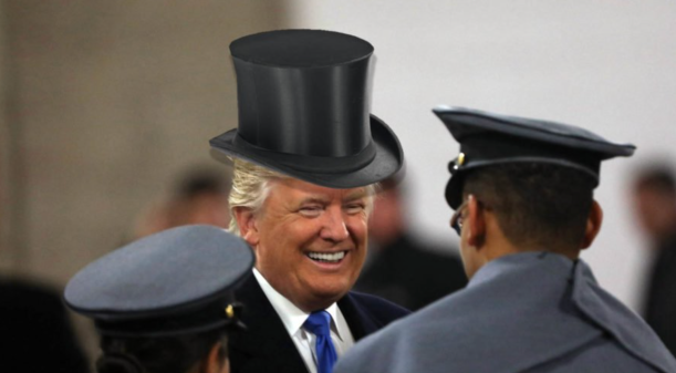 trump in top hat