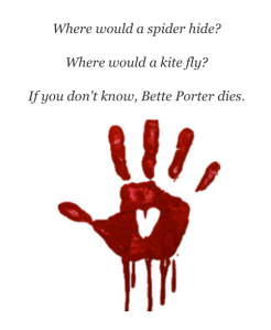 Bloody hand Kidnappers Note